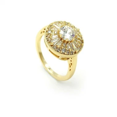 Cincin Bunga Cz Putih yang Unik